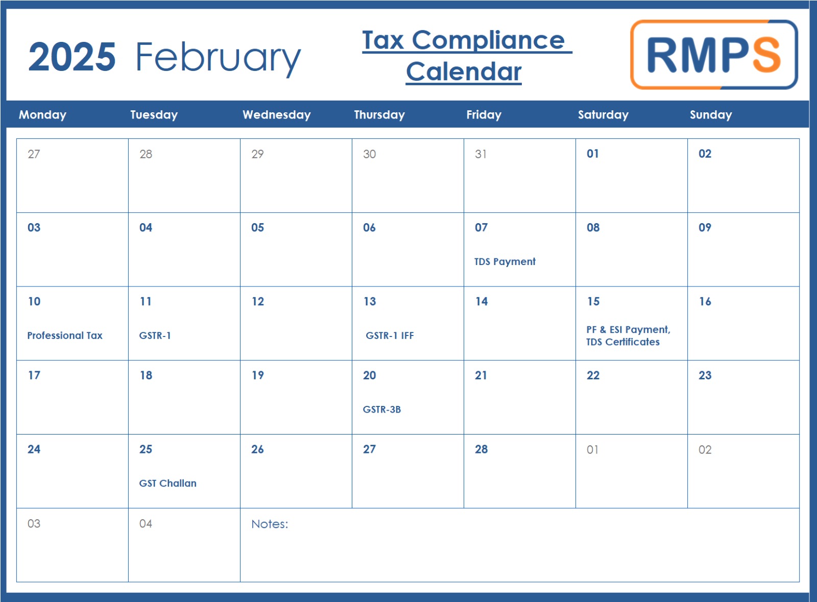 Key Tax Compliance Deadlines for February 2025 A Simple Guide